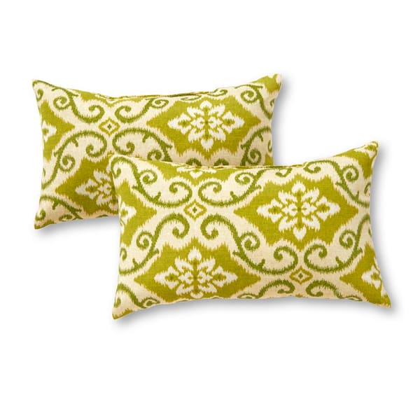 Green ikat clearance pillow