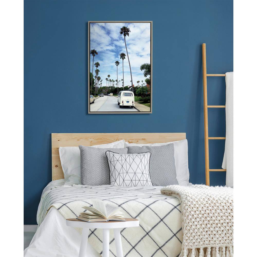 Sylvie La Jolla Commute Gray Framed Canvas Art 23x33