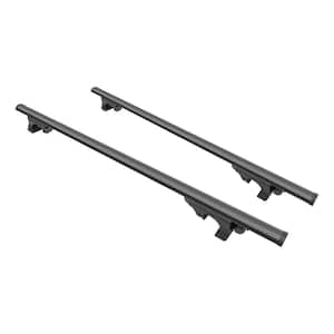 150 lbs. Capacity 53-3/8 in. Black Aluminum Universal Roof Rack Cross Bars (2-Pack)