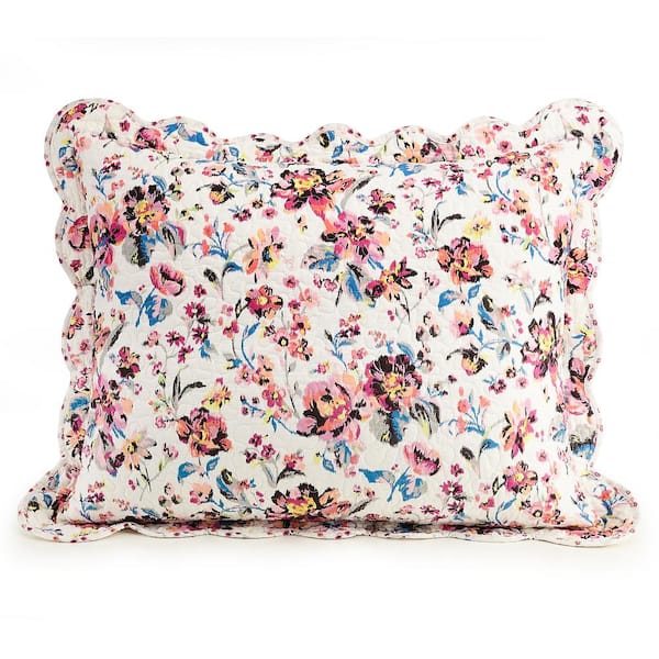 Vera Bradley Indiana Rose Pink Cotton Standard Sham