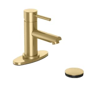 Cartway Single-Handle Single Hole Bathroom Faucet in Matte Gold