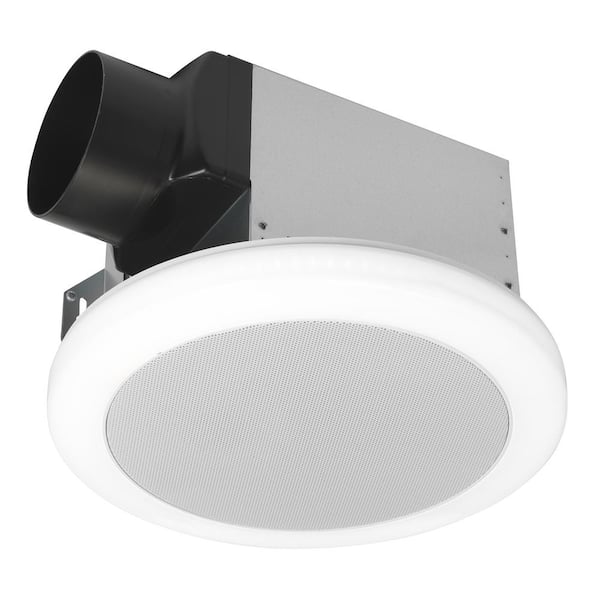 80 CFM 1.5 Sones Ceiling Bathroom Exhaust Fan with Bluetooth Speaker and Adjustable CCT LED Lights and Night Light