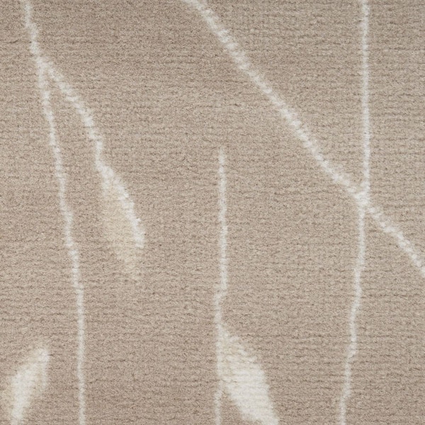 2 ft. x 8 ft. White Floral Washable Area Rug