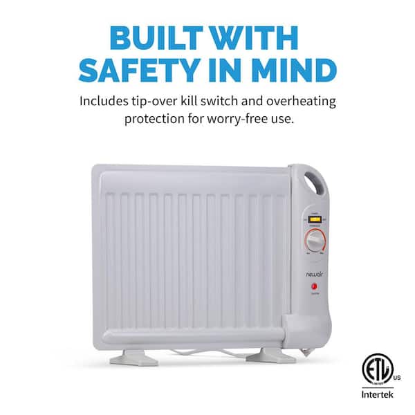 NewAir Portable 400-Watt Electric Oil-Filled Silent Slim Fit