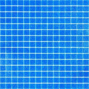 Dune Glossy Azure Blue 12 in. x 12 in. Glass Mosaic Wall and Floor Tile (20 sq. ft./case) (20-pack)