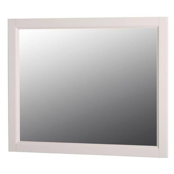 Home Decorators Collection Claxby 31 in. W x 26 in. H Wall Mirror in Cream