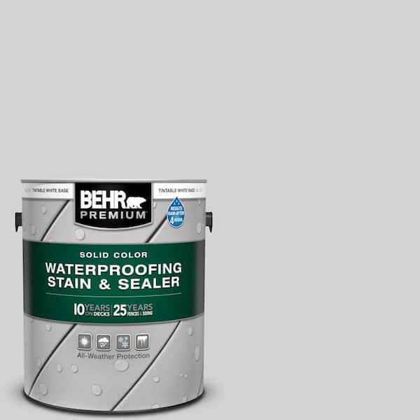 BEHR PREMIUM 1 gal. #780E-3 Sterling Solid Color Waterproofing Exterior Wood Stain and Sealer