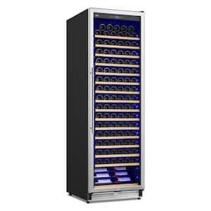 Cellar Cooling Unit 24 in. Single Zone 189-Bottle Built-In or Freestanding Wine Cooler with Door Lock, Stainless Steel