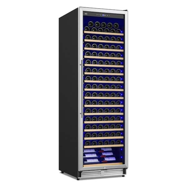 Velivi Cellar Cooling Unit 24 in. Single Zone 189-Bottle Built-In or Freestanding Wine Cooler with Door Lock, Stainless Steel