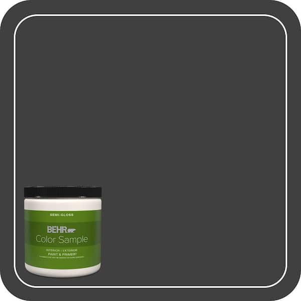 BEHR PREMIUM PLUS 8 oz. #BXC-02 Bauhaus Semi-Gloss Interior/Exterior ...