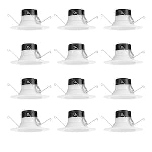 E-Series 6 in. Selectable CCT Integrated LED Retrofit White Recessed Light Trim (12-Pack)