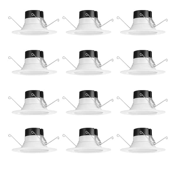 E-Series 6 in. Selectable CCT Integrated LED Retrofit White Recessed Light Trim (12-Pack)