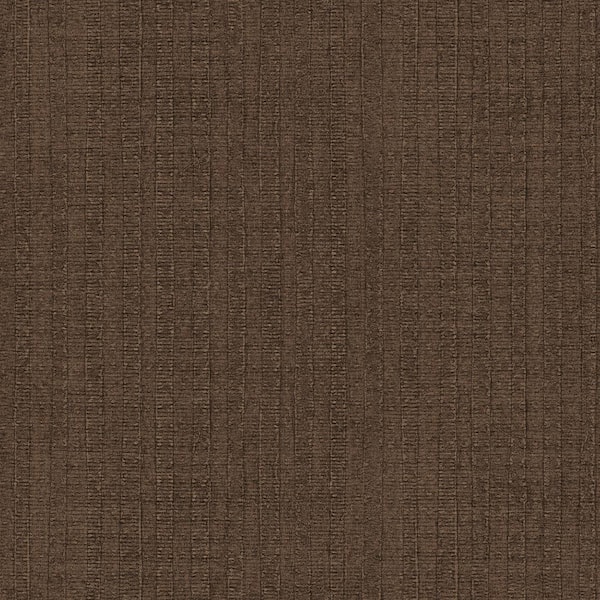 Bazaar Collection Chocolate Brown Moss Stripe Design Non-WOven Paper  Non-Pasted Wallpaper Roll (Covers 57 sq. ft.)