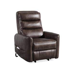 Octo Brown Power Lift Recliner Chair with Remote and Side Storage Pocket