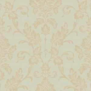 Antonella Gold Scroll Wallpaper Sample