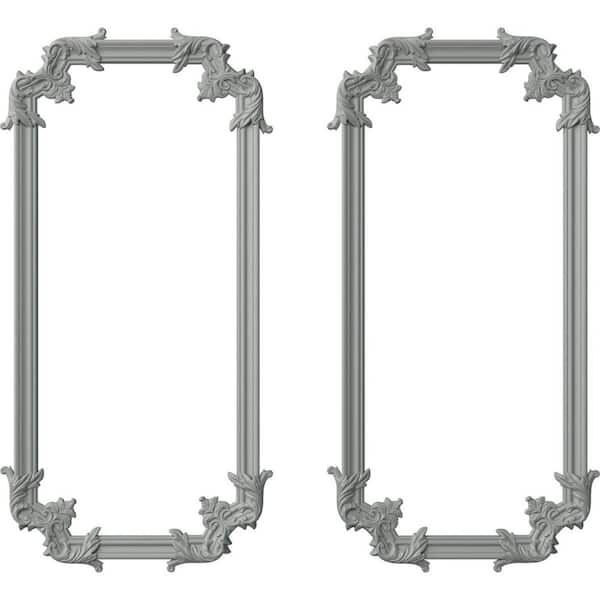 Ekena Millwork 24 in. W x 48 in. H Unfinished Polyurethane Oxford Panel Moulding Kit (Double Panel)