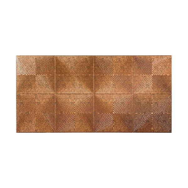 Fasade Echo 96 in. x 48 in. Decorative Wall Panel in Cracked Copper