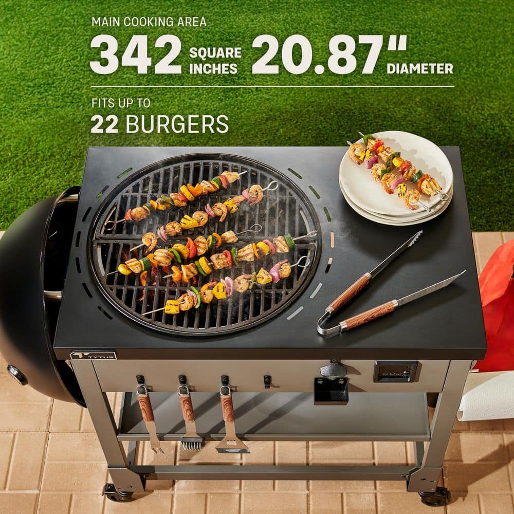 Anaheim Black Porcelain Enameled Steel Charcoal Kettle Grill