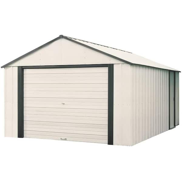 Arrow Murryhill 12 ft. W x 24 ft. D White Vinyl-Coated Metal Storage Shed