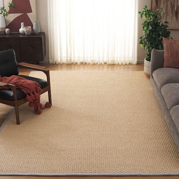 Napa Fau x Sisal 100 8 ft. x 10 ft. Natural/Beige Solid Color Area Rug