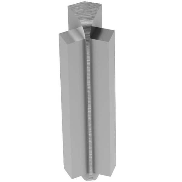 Rondec-Step Brushed Chrome Anodized Aluminum 1/2 in. x 2-3/4 in. Metal 135° Inside Corner
