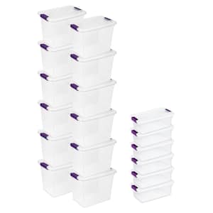 27-Qt. Clear Storage Tote Container (12-Pack) and 6 Qt. Box (6-Pack)