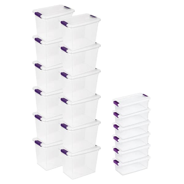 Sterilite 27 Qt. Clear Storage Tote Container (6-pack) + 6 Qt. Box (12-Pack)