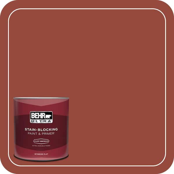 BEHR ULTRA 1 qt. #MQ1-24 Smokin Hot Extra Durable Flat Interior Paint & Primer