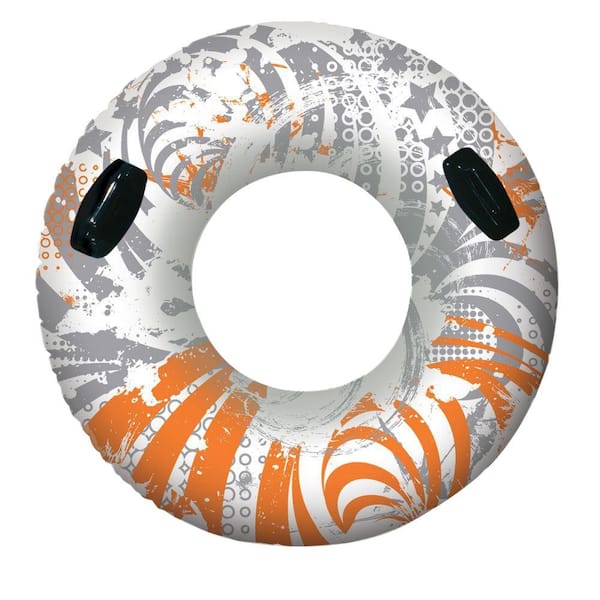 Poolmaster Orange and Gray 54 in. Vinyl Sport Tube Pool Inflatable
