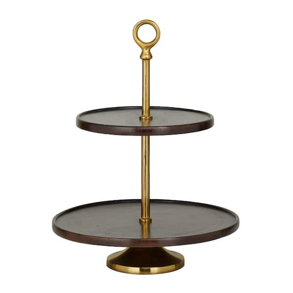 Buy Gold Mango Wood Cake Stand Online at Best Price in India