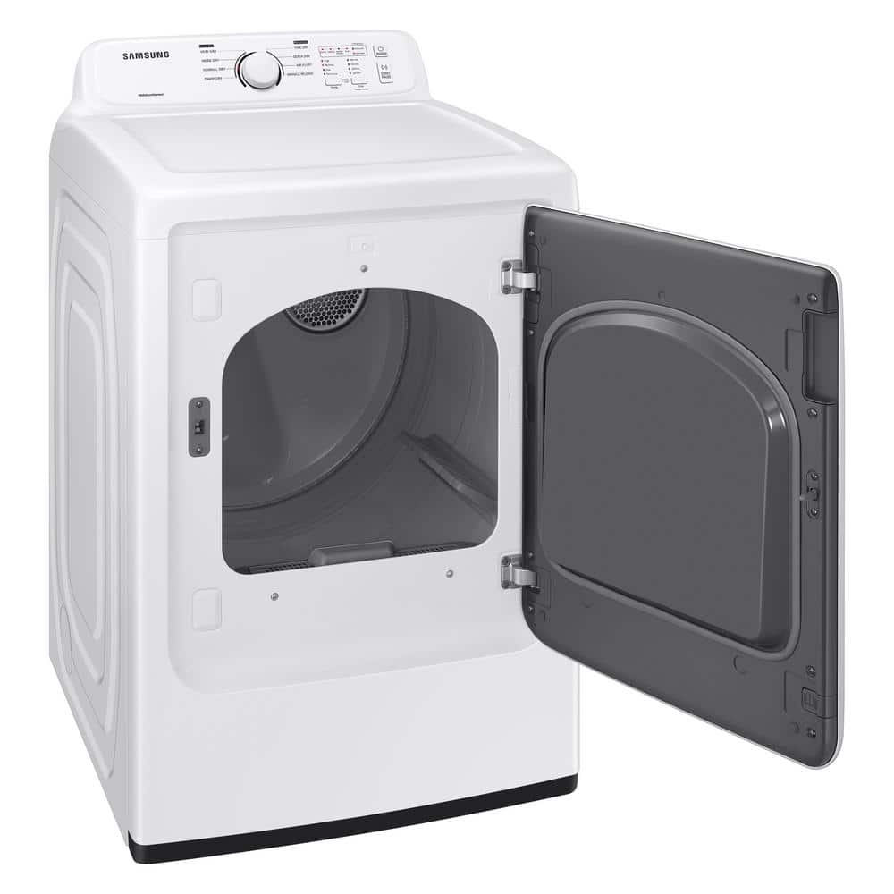 7.2 cu. ft. White Electric Dryer with Sensor Dry and Moisture Sensing