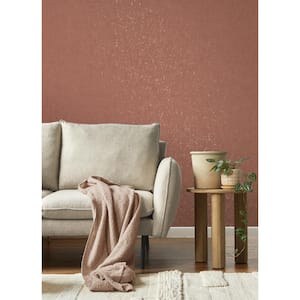 Callie Red Concrete Paper Non-Pasted Textured Wallpaper