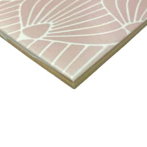 Epoque Shell Pink/White 8 in. x 8 in. Matte Ceramic Floor and Wall Tile (12.7 sq. ft./Case)