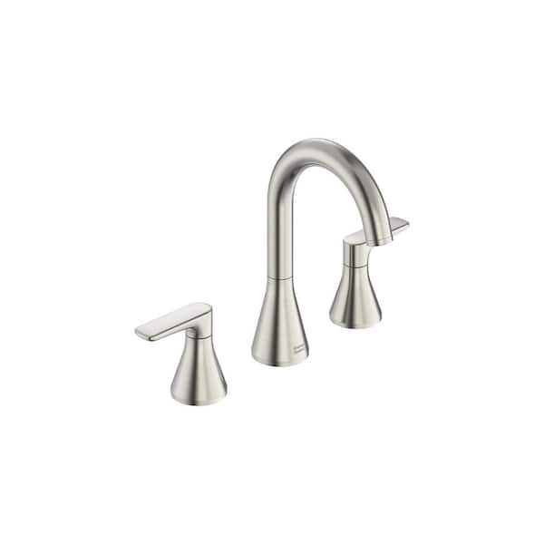 American Standard Aspirations 8 in. Widespread 2-Handle Bathroom Faucet with Drain Brushed Nickel