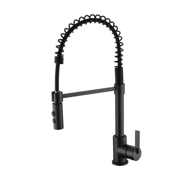 LUXIER Single-Handle Pull-Down Sprayer Kitchen Faucet with 2-Function Sprayhead in Matte Black