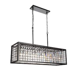 Meghna 4 Light Down Chandelier With Brown Finish