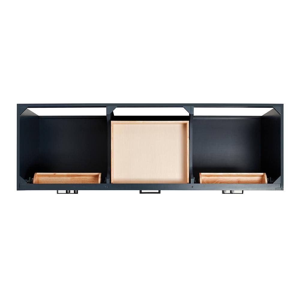 Midnight Blue Double Vanity with White Quartz Top