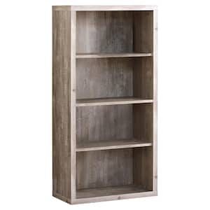48 in. Taupe with 4-Storage Shelves Composite Bookcase