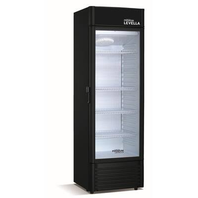 12.5 cu. ft. Commercial Upright Display Refrigerator Glass Door Beverage Cooler in Black