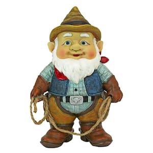 10 in. H Country Cowboy Klaus Garden Gnome Statue