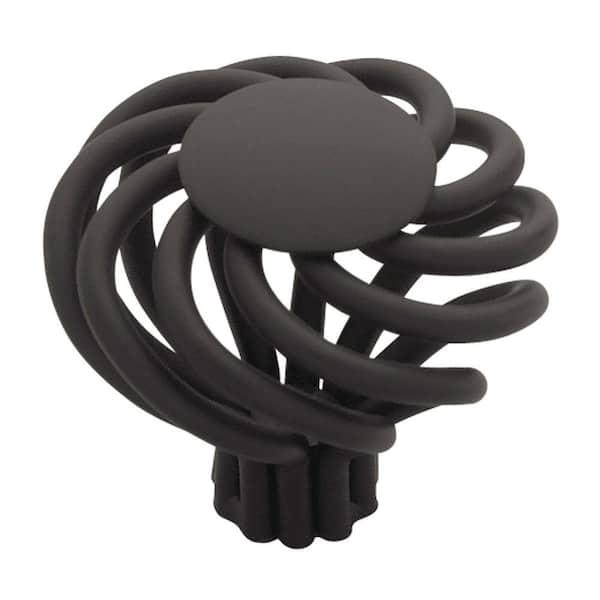 Liberty Large Wire Swirl 1-5/8 in. (41 mm) Matte Black Cabinet Knob