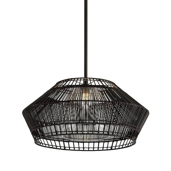 Troy Lighting Hunter Point 28 in. W 1-Light Espresso Pendant