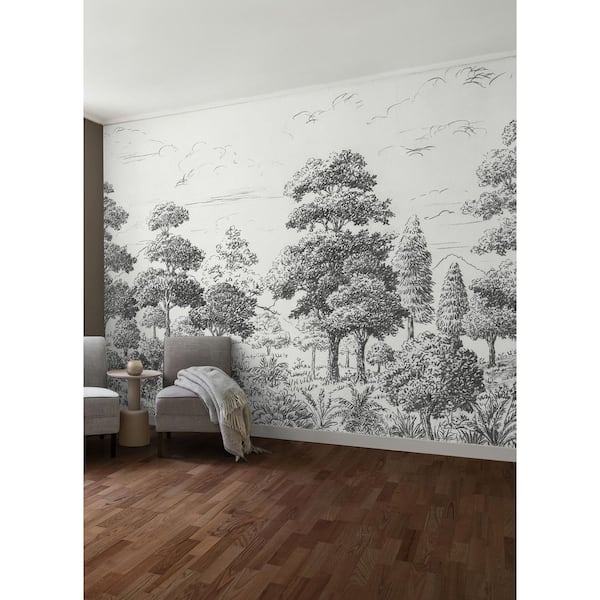 Sylva Black Self Adhesive Mural