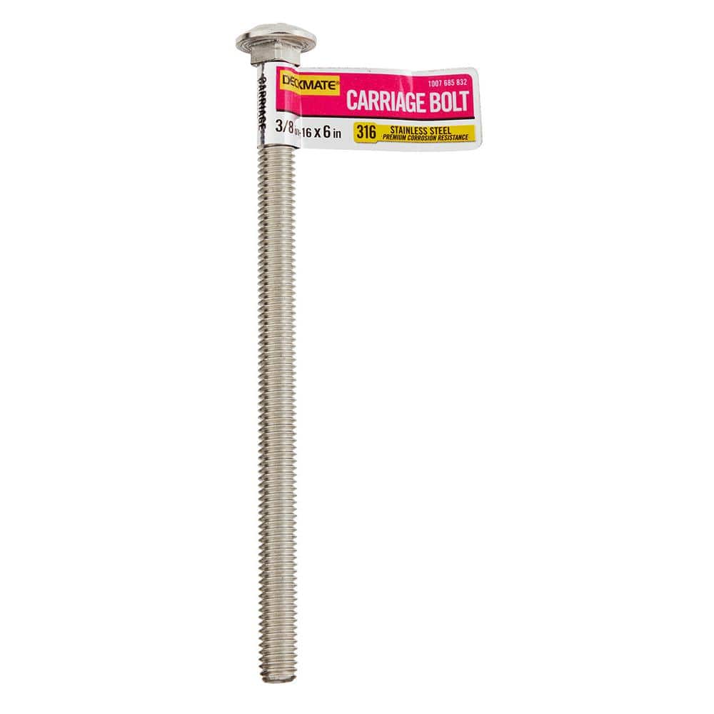 Marine Grade Stainless Steel 3/8-16 X 6 in. Carriage Bolt price history on PriceWatchPro