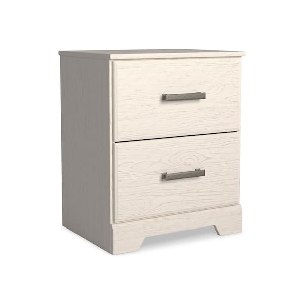 Signature DESIGN BY ASHLEY Stelsie White 2-Drawers 20.04 in. W Nightstand
