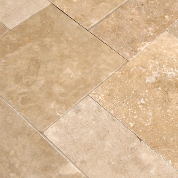 MSI Take Home Tile Sample - Mediterranean Walnut 6 in. x 6 in. Tumbled Travertine Paver Tile (0.25 sq. ft.)