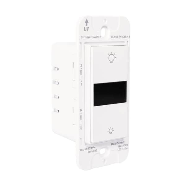 JONATHAN Y Smart Lighting Touch/Slide Dimmer Switch Remote Control, Works  with Alexa and Google Home Assistant No Hub Required DIM2000A - The Home  Depot