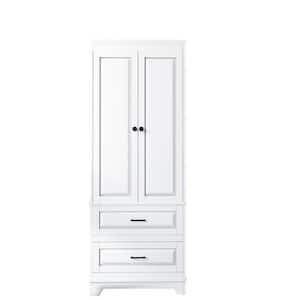 Naples 18.58 in. W x 27.22 in. D x 72.83 in. H White Linen Cabinet with 2-Doors and 2-Drawers