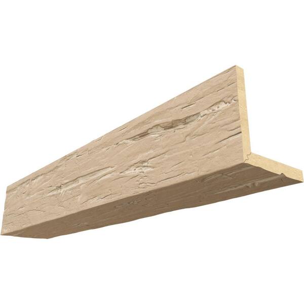 Ekena Millwork Endurathane 4 in. H x 10 in. W x 10 ft. L Hand Hewn Sand