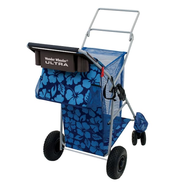 Rio Beach 4.5 cu. ft. Steel Blue Polyester Deluxe Wonder Wheeler Beach and Garden Cart